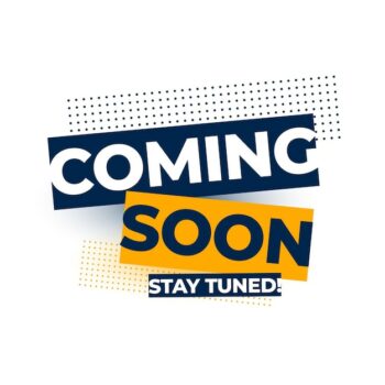 Free Vector | Modern coming soon poster with stay tuned message