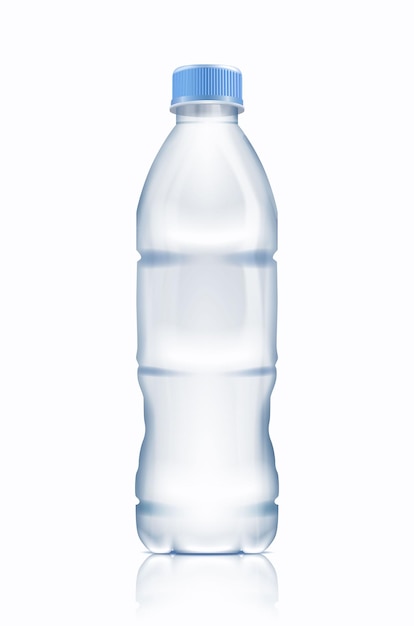 Free Vector | Realistic vector icon. plastic bottle of water. isolated on white background. beverage, drink mockup