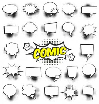 Free Vector | Set of comic speech bubbles