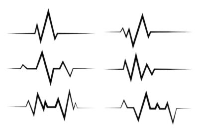 Free Vector | Six ecg heartbeat lines collection