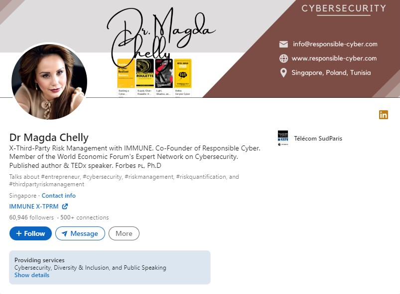An image of Magda Chelly LinkedIn profile