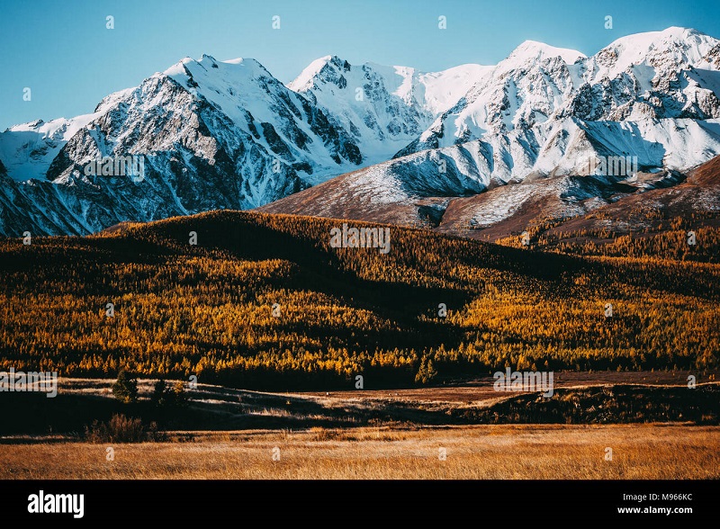 an image Landscape of a mountain ranget on alamy