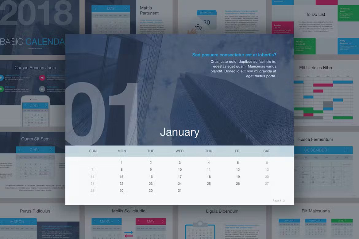 Calendar Powerpoint Template Template Free Download