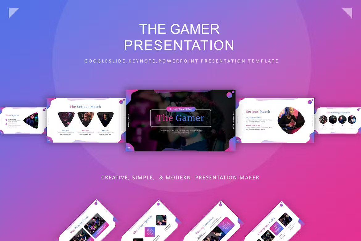 The Gamer Presentation Template - AUH3HDF Template Free Download