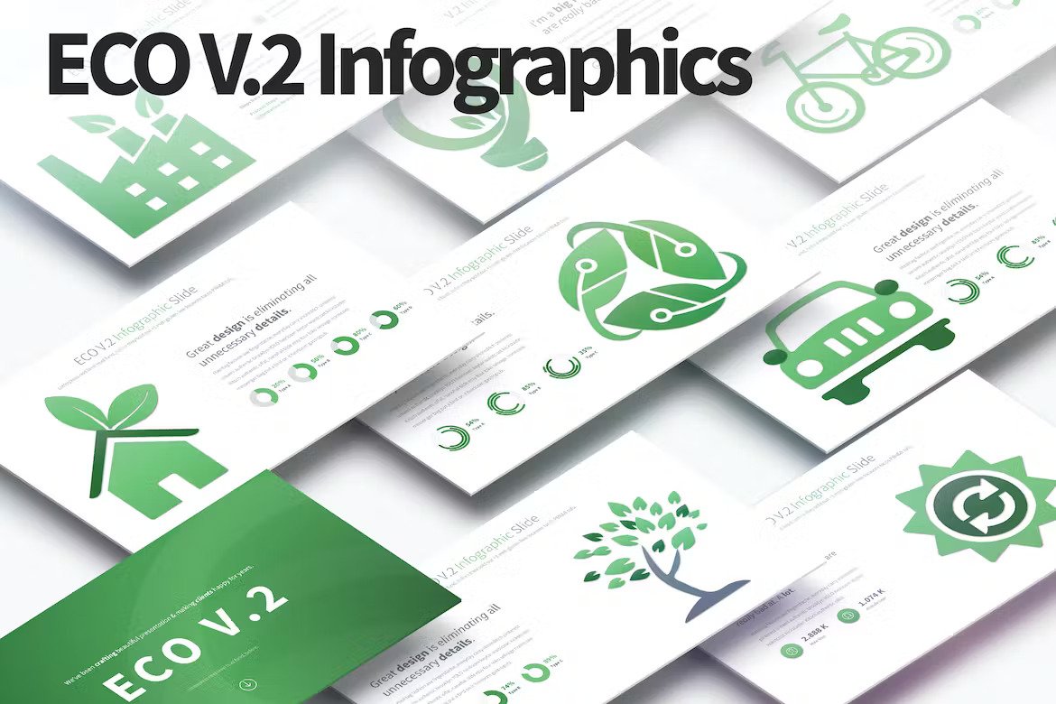 Eco V2 PowerPoint Infographics Slides Template Free Download