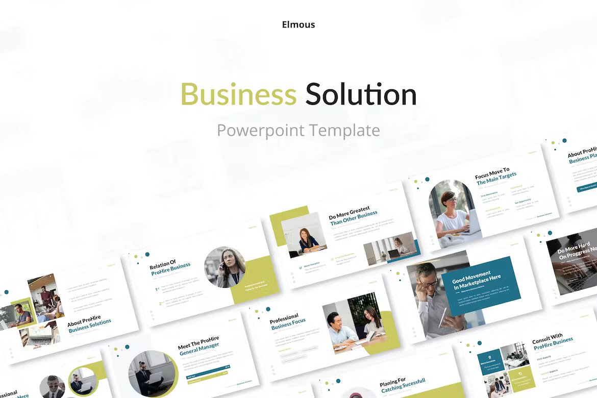 Business Solution PowerPoint Presentation Template Template Free Download