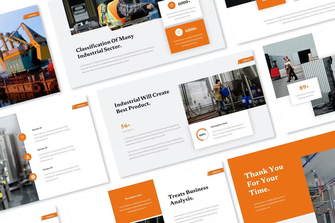 Heavy Industry PowerPoint Presentation Template - BH9WWQ9 Template Free Download