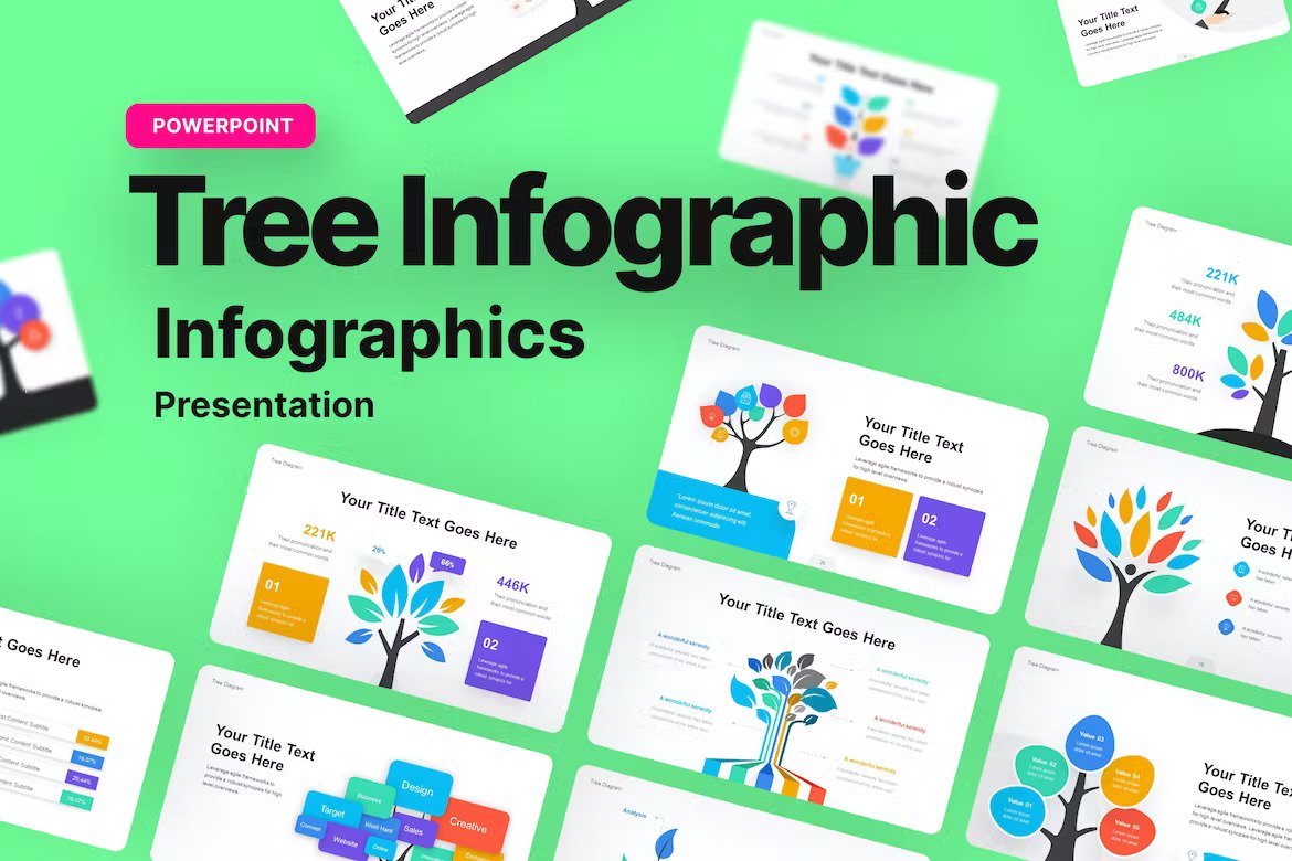 Tree Infographic PowerPoint Template (8BWKZHG) Template Free Download