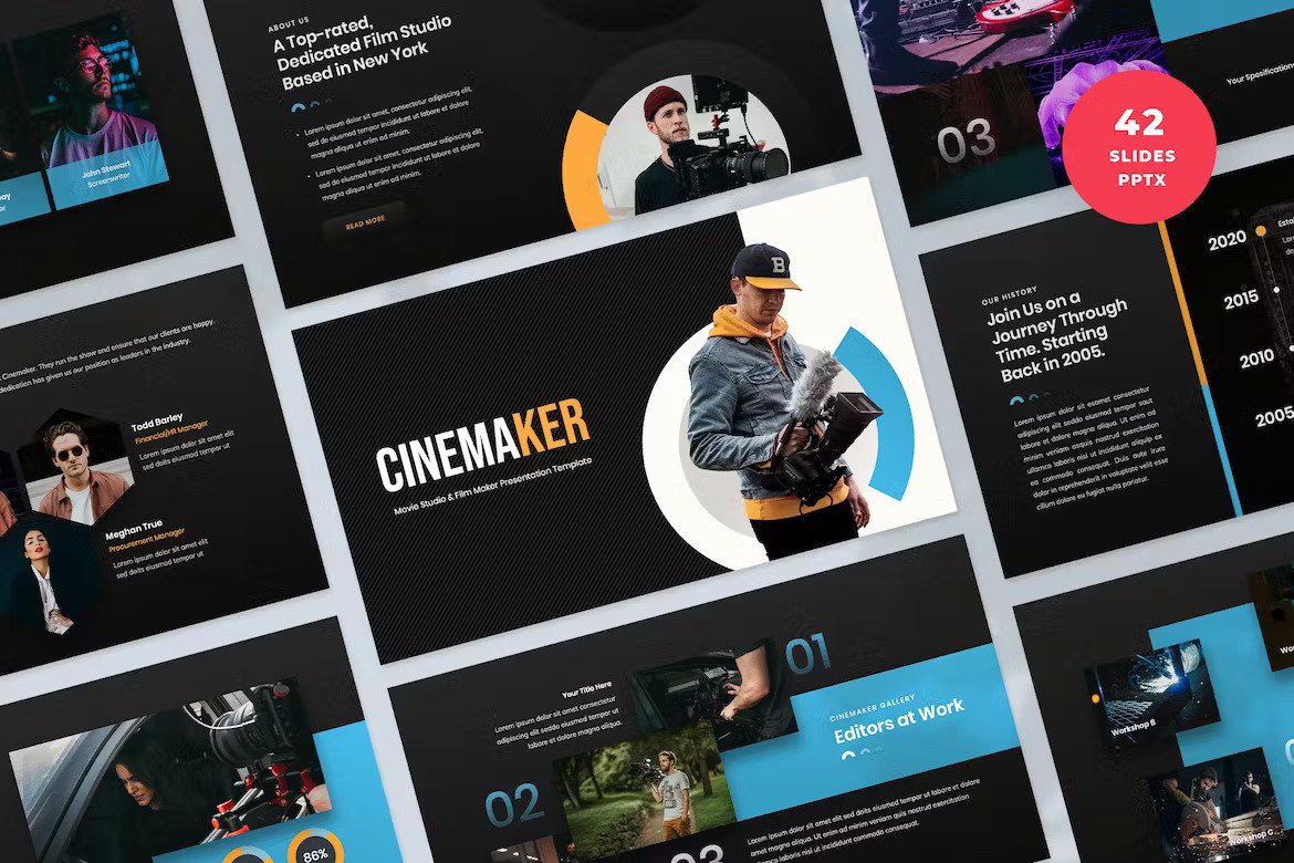 Film Video Production PowerPoint Template Template Free Download