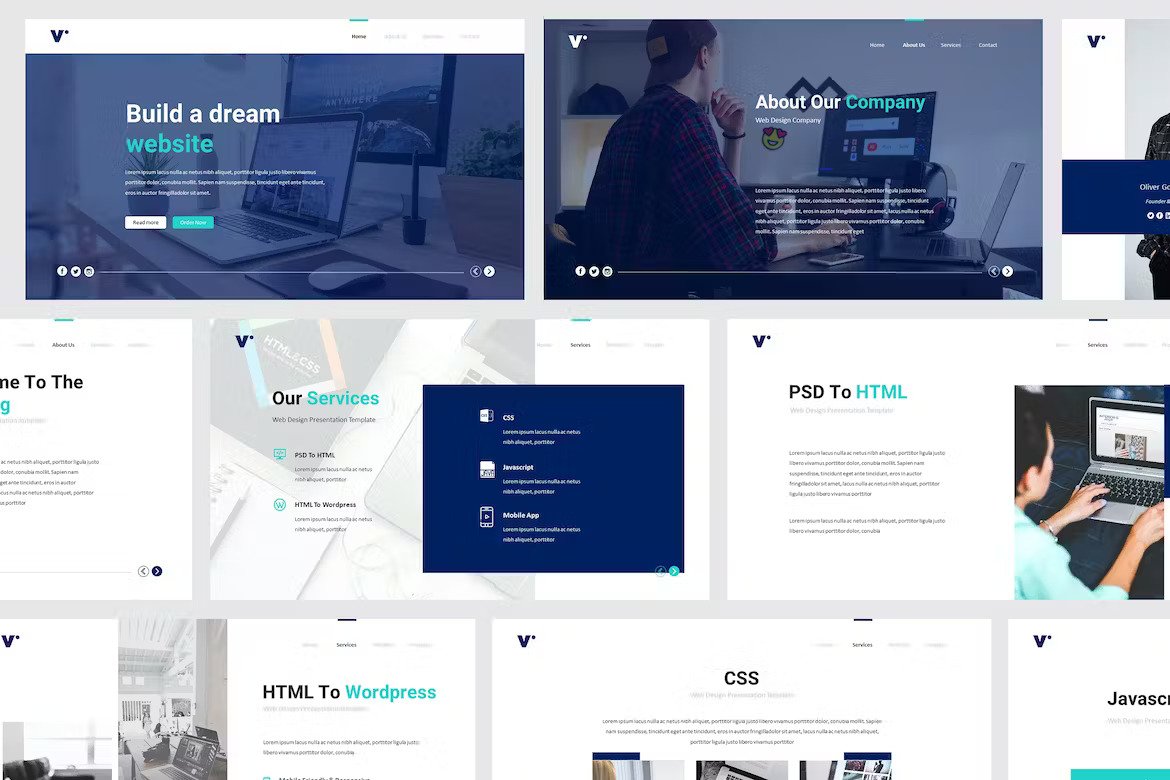Website Design PowerPoint Template WBYDVTW Template Free Download