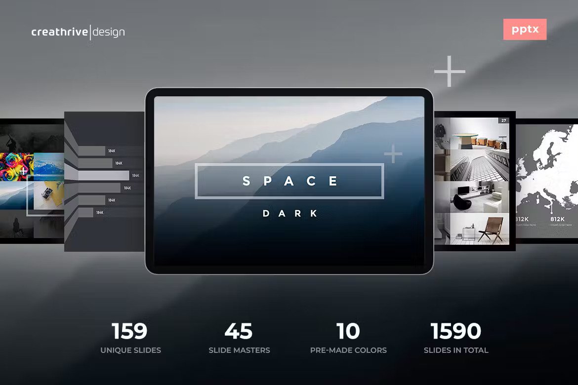 Space Dark PowerPoint Template ZFJTBKN Template Free Download