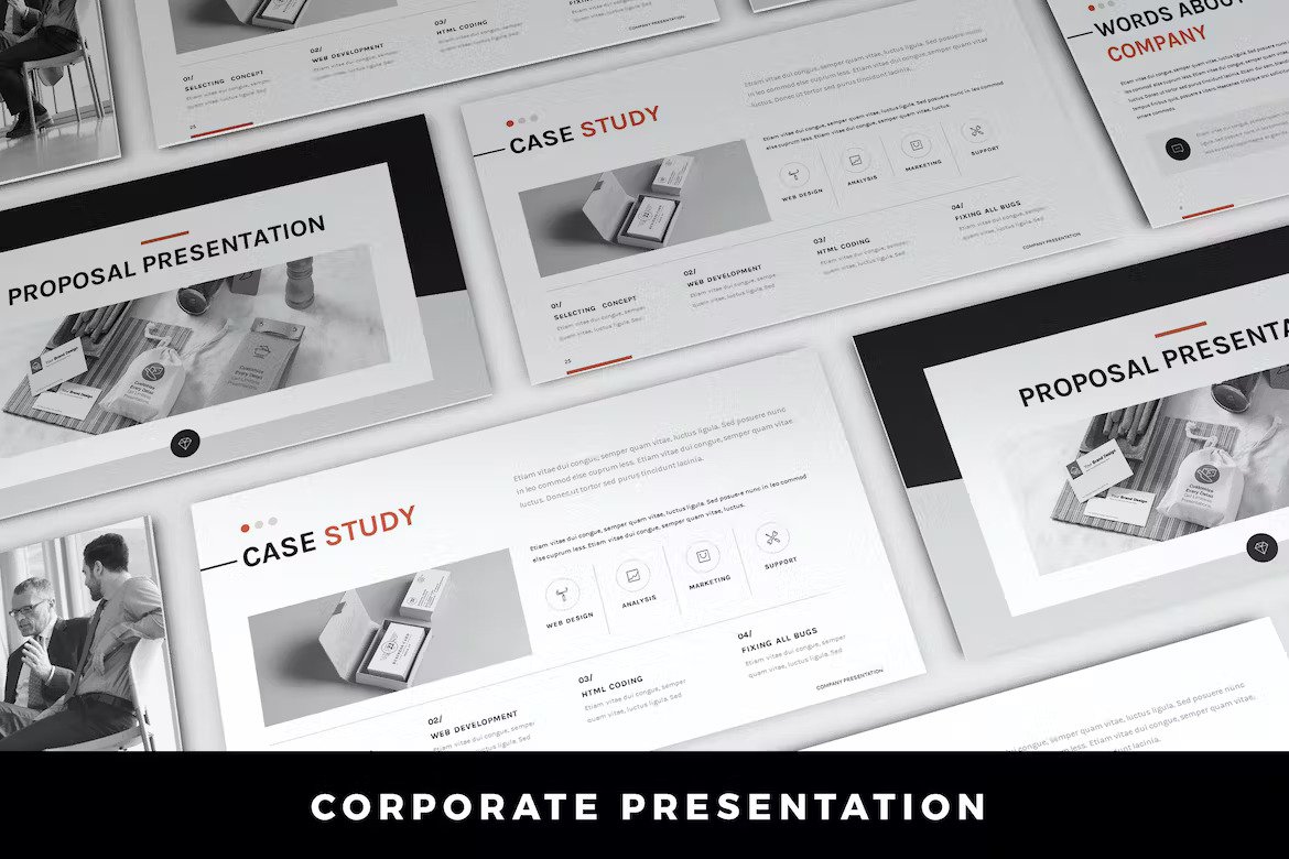 Corporate Presentation MA98H7 Template Free Download