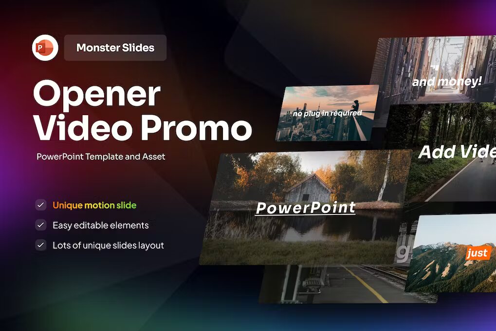 Opener Video Promo PowerPoint Template Template Free Download