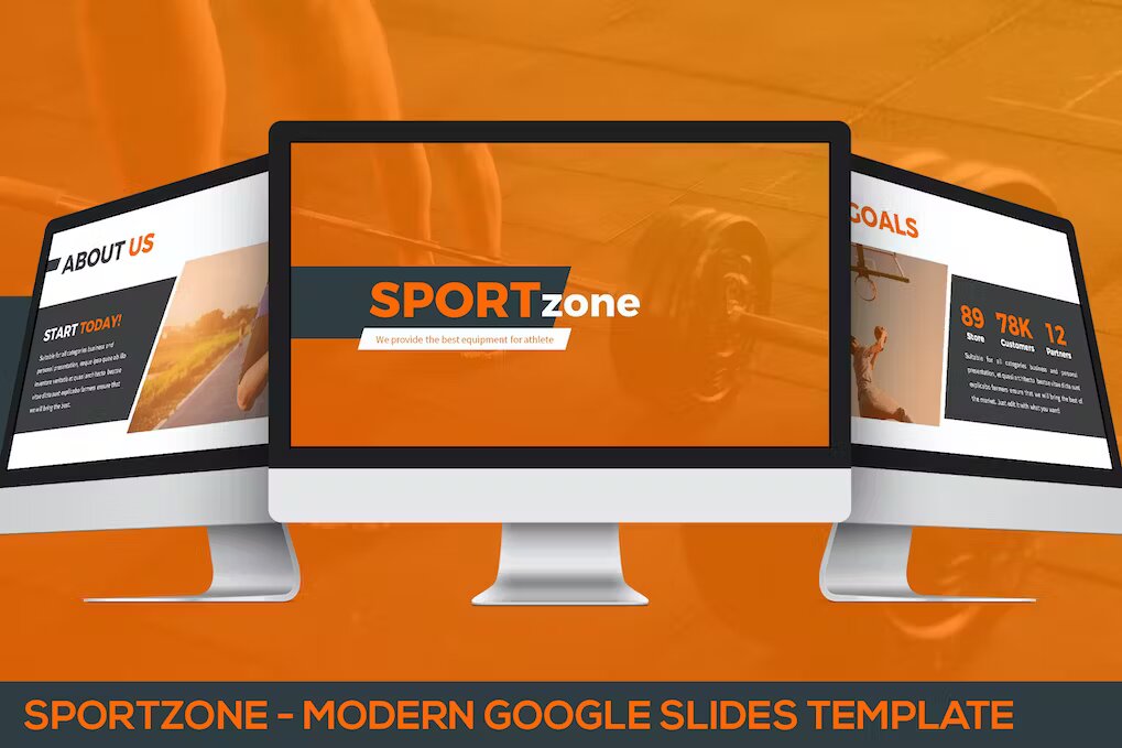 Sportzone Modern Google Slides Template (MR3N7Q) Template Free Download