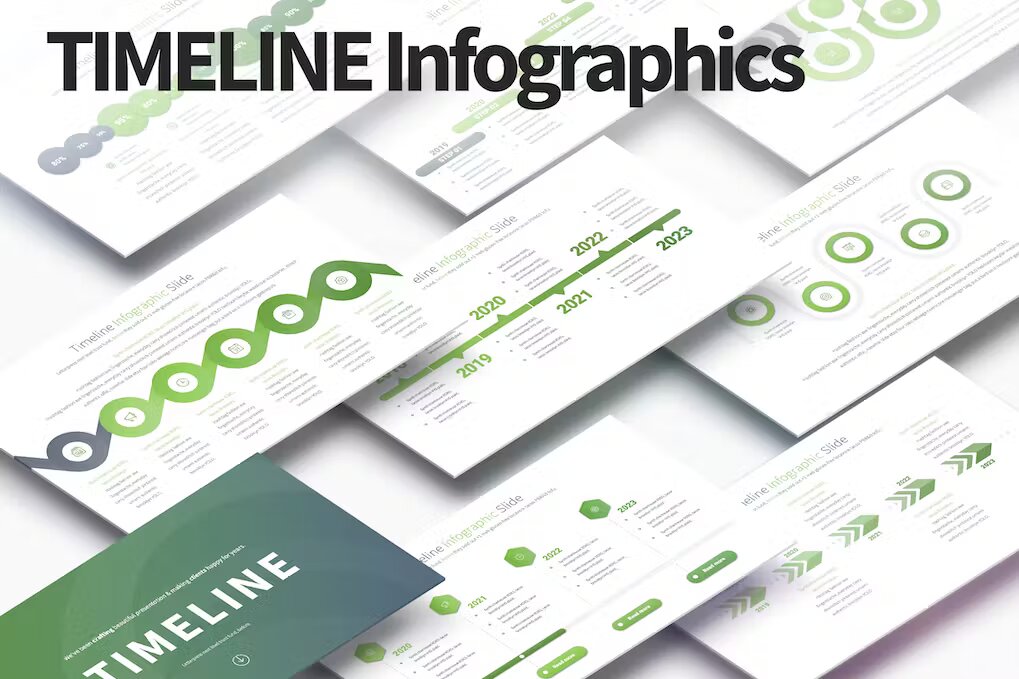 Timeline PowerPoint Infographics Slides Template Free Download