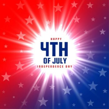 Free Vector | 4th of july glowing background design