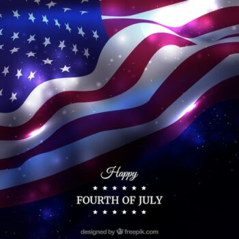 Free Vector | American flag with shiny style