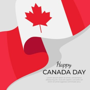 Free Vector | Canada day in flat design concept