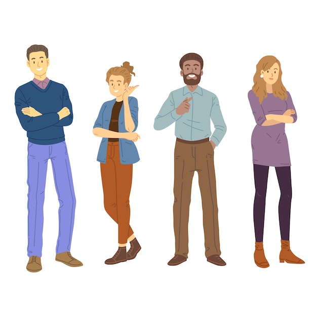 Free Vector | Confident people collection design