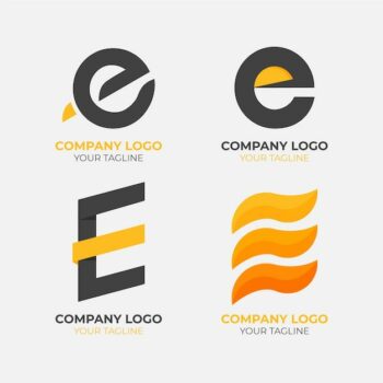 Free Vector | Flat design e logo template collection