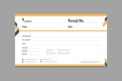 Free Vector | Flat design receipt book template