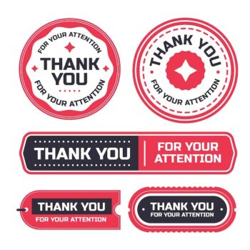 Free Vector | Flat design thank you for your attention label