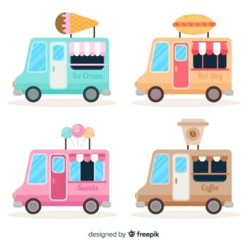 Free Vector | Food truck collection