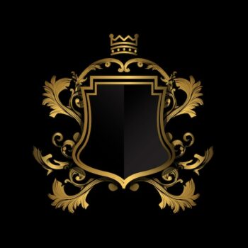 Free Vector | Golden emblem on black background