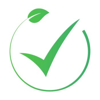 Free Vector | Green eco loop leaf check mark