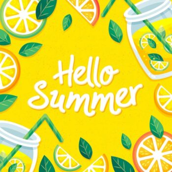 Free Vector | Hand drawn hello summer lettering