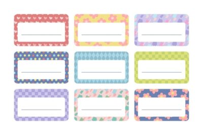 Free Vector | Hand drawn notebook label collection