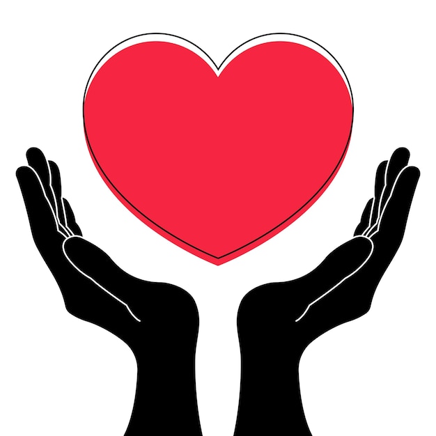 Free Vector | Hands supporting heart 2