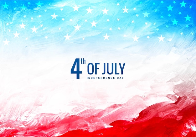 Free Vector | Happy independence day of america on watercolor background