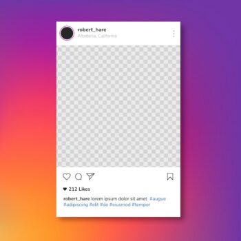 Free Vector | Instagram post frame