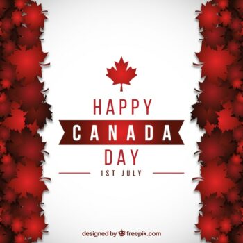 Free Vector | Realistic canada day background