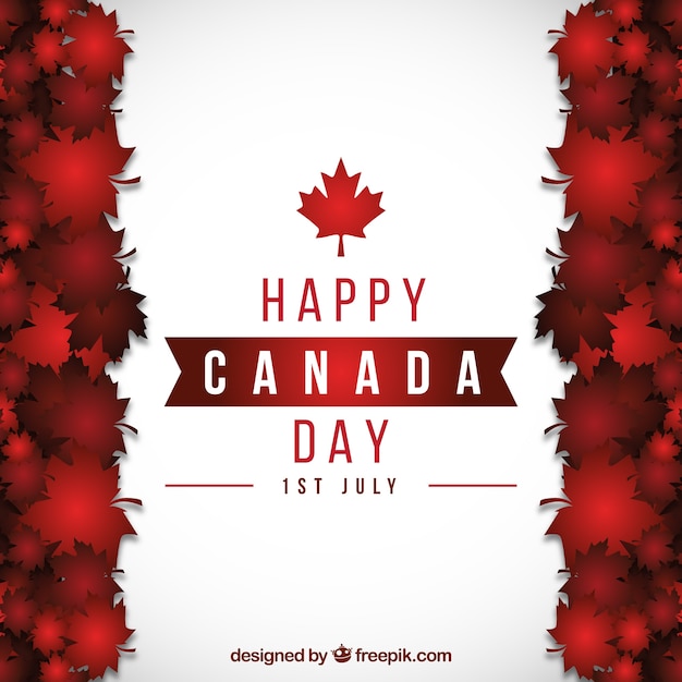 Free Vector | Realistic canada day background