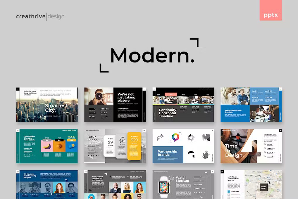 Modern PowerPoint (7MKC4A6) Template Free Download