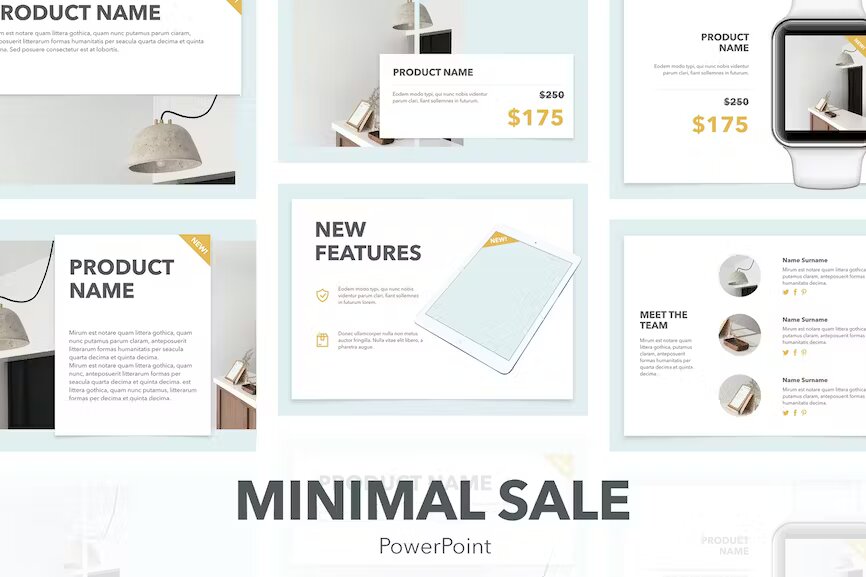 Minimal Sale PowerPoint Template Template Free Download