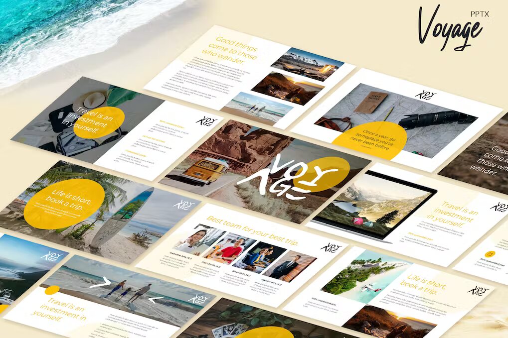 Voyage Travel Business Powerpoint Template Template Free Download
