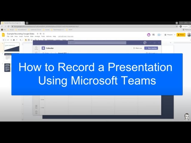 How to Record a Presentation with Microsoft Teams - YouTube