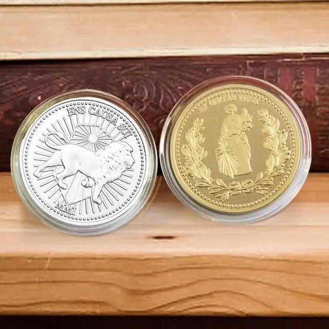 Challenge Lion Gold Coins Gold Coin Cosplay Continental Hotel Card Adjudicator Continental Silver Coins Collection Props - AliExpress