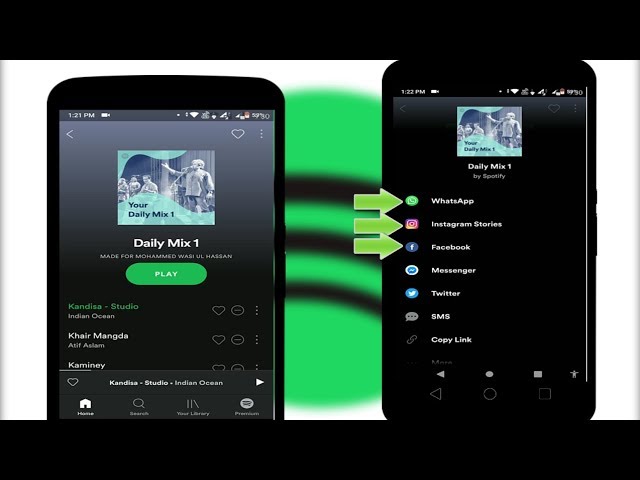 How to Share Song Playing in Spotify on Instagram, Facebook, Whatsapp, in Android - YouTube