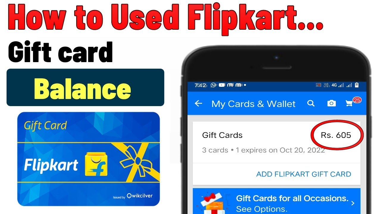 How to use flipkart gift card balance | Flipkart gift card Bonus | gift card | - YouTube