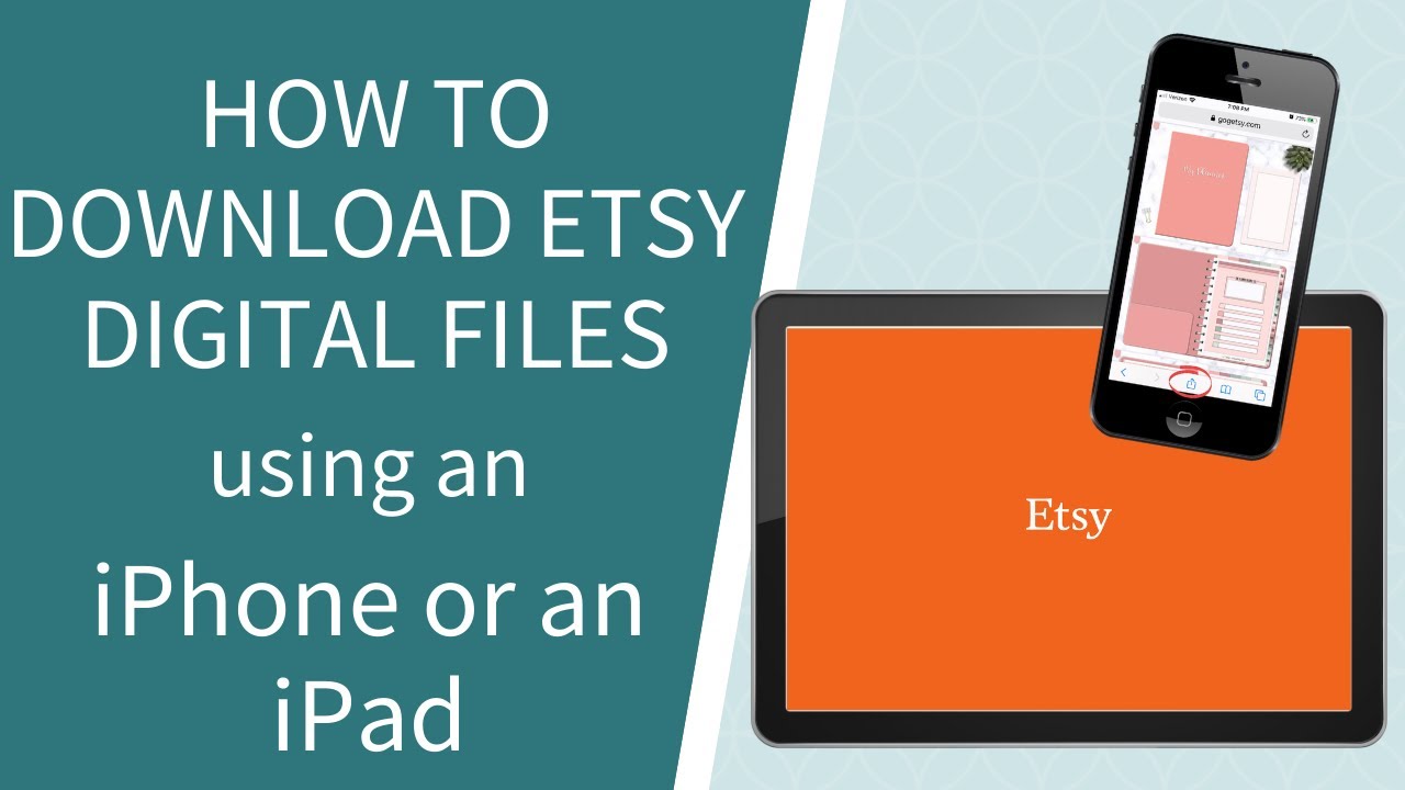 How to Download Etsy Digital Files Using an iPhone or an iPad | Digital Planning Tutorial - YouTube