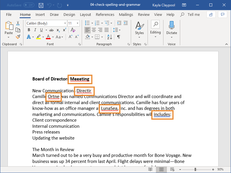 Spell Check in Word | CustomGuide