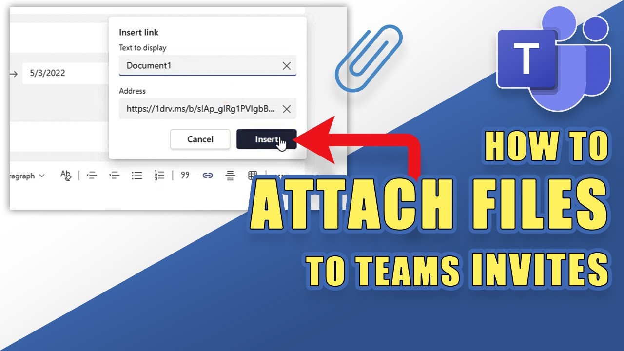 How to ATTACH FILES to a TEAMS Meeting Invite - YouTube