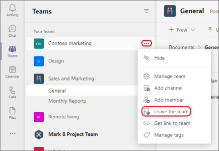 Leave a team in Microsoft Teams - Microsoft Support
