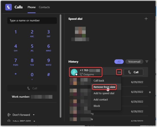 Remove Call History from Teams Calls – One Minute Office Magic