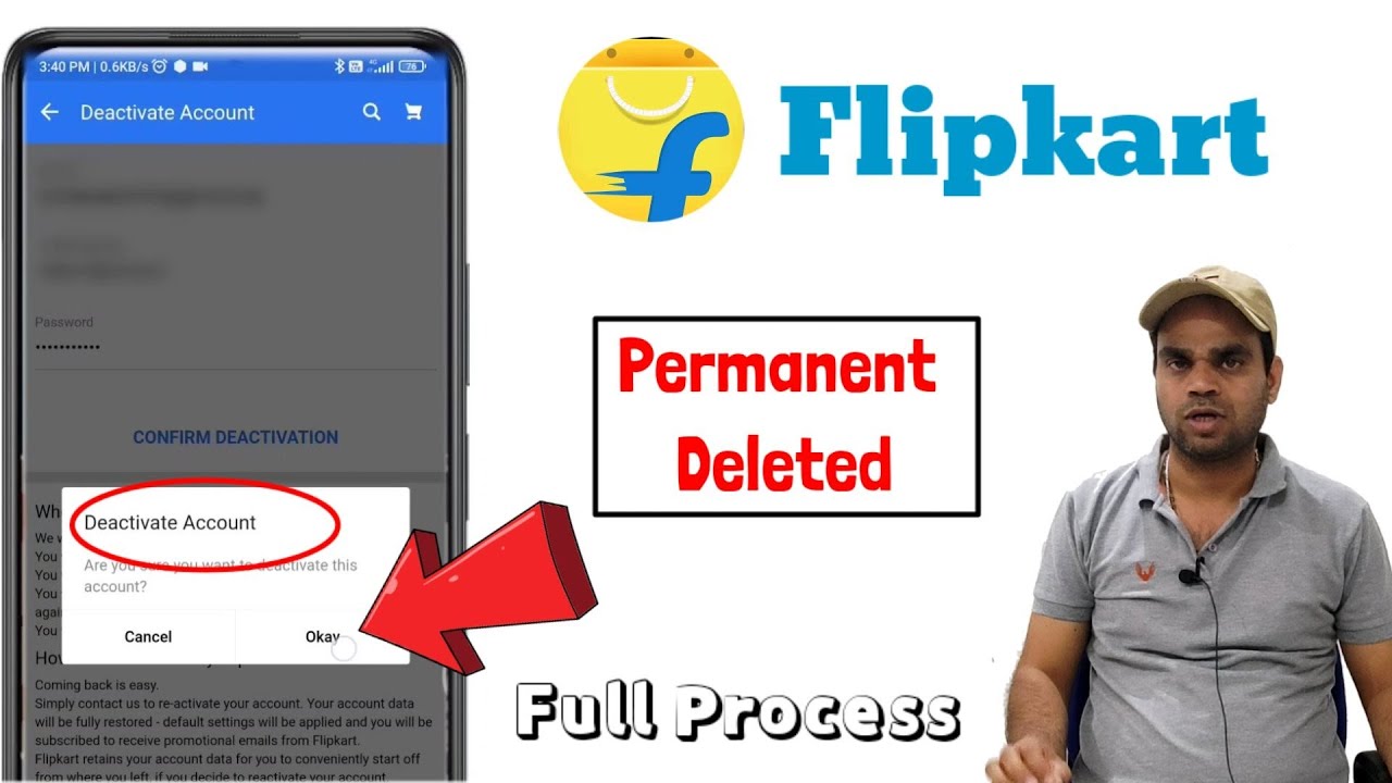 Flipkart account delete permanently | How to deactivate Flipkart account - YouTube