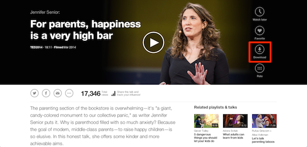 How do I download a TED Talk from the website? | TED Blog